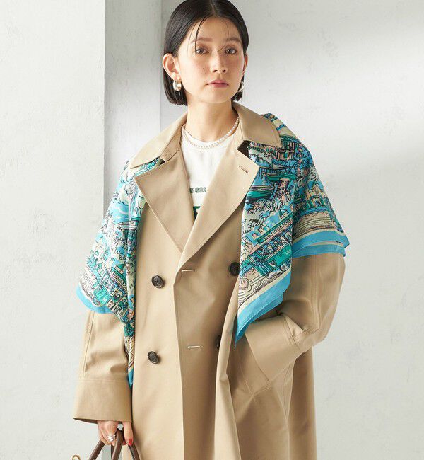 SHIPS for women「【SHIPS別注】BINDU: マップ スカーフ 100&times;100」|バンダナ・スカーフ|