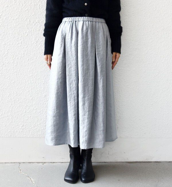 SHIPS for women「〈手洗い可能〉シャイニー フレア スカート」|スカート|