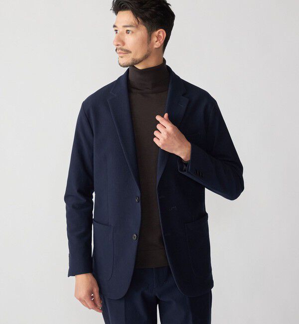 SHIPS「SHIPS:〈手洗い可能〉コーデュロイ ジャケット(セットアップ対応)」|テーラードジャケット|ネイビー