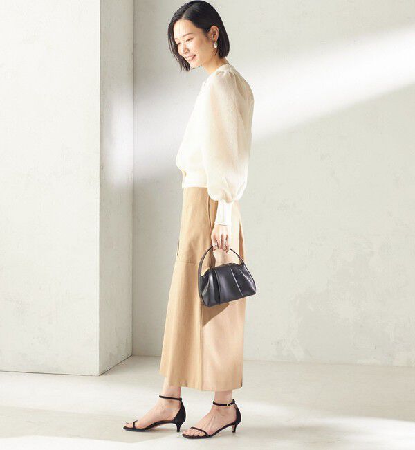 SHIPS for women「〈UVカット・吸水速乾・手洗い可能〉綿麻混 オックス ポケット タイト スカート」|スカート|