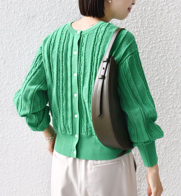 SHIPS for women「【WEB限定】〈手洗い可能〉レース 編み 2WAY カーディガン」|カーディガン|