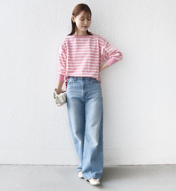 SHIPS for women「【SHIPS別注】TENNESSEE:〈洗濯機可能〉ワイド ボーダー TEE」|Tシャツ・カットソー|