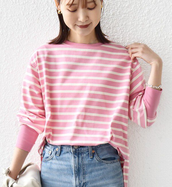 SHIPS for women「【SHIPS別注】TENNESSEE:〈洗濯機可能〉ワイド ボーダー TEE」|Tシャツ・カットソー|