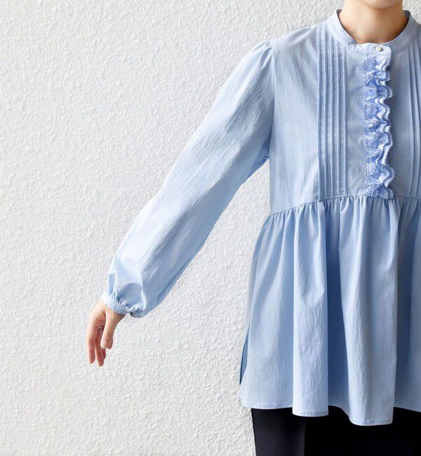 SHIPS for women「【WEB限定】〈手洗い可能〉フリル 刺繍 ペプラム ブラウス」|シャツ・ブラウス|
