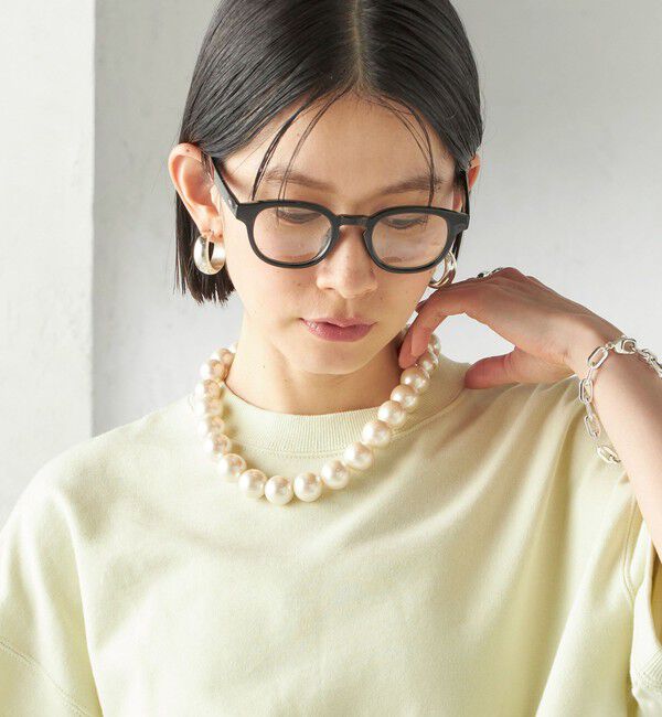 SHIPS for women「18mm玉 ショート パールモチーフ ネックレス」|ネックレス|オフホワイト