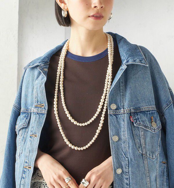 SHIPS for women「グラデーション ロング パールモチーフ ネックレス」|ネックレス|