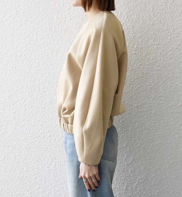 SHIPS any「SHIPS any:〈洗濯機可能〉ジャージー ギャザー コンパクト ブルゾン」|ブルゾン・スタジャン|