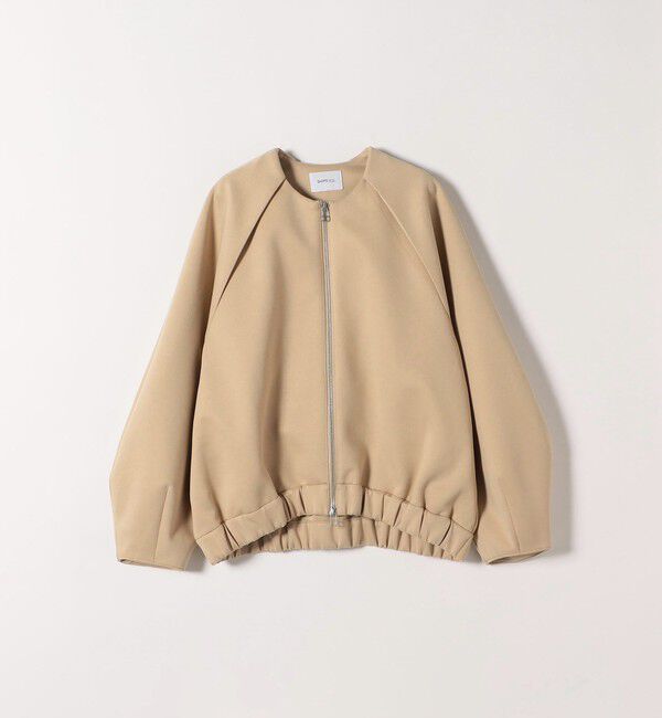 SHIPS any「SHIPS any:〈洗濯機可能〉ジャージー ギャザー コンパクト ブルゾン」|ブルゾン・スタジャン|