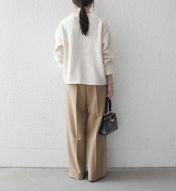 SHIPS any「SHIPS any:〈手洗い可能〉ツイード ライク フリンジ ニット ジャケット カーディガン」|カーディガン|