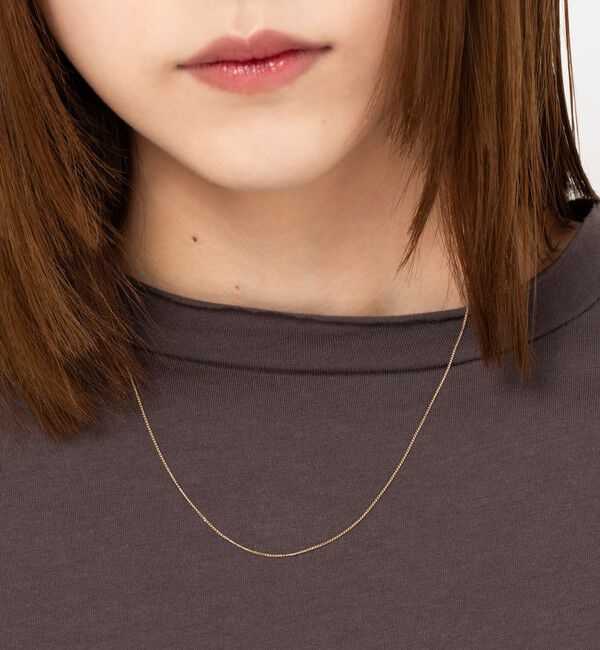 SHIPS「City Ambient Products: K10YG PLANER CHAIN NECKLACE」|ネックレス|