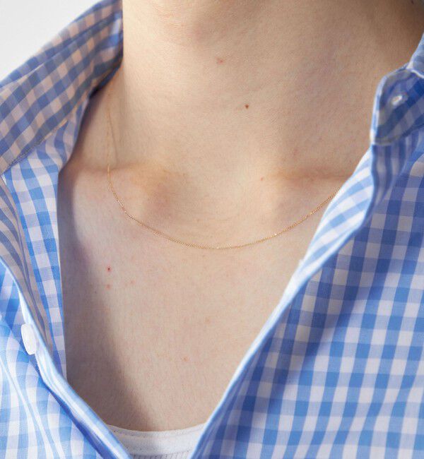 SHIPS「City Ambient Products: K10YG PLANER CHAIN NECKLACE」|ネックレス|