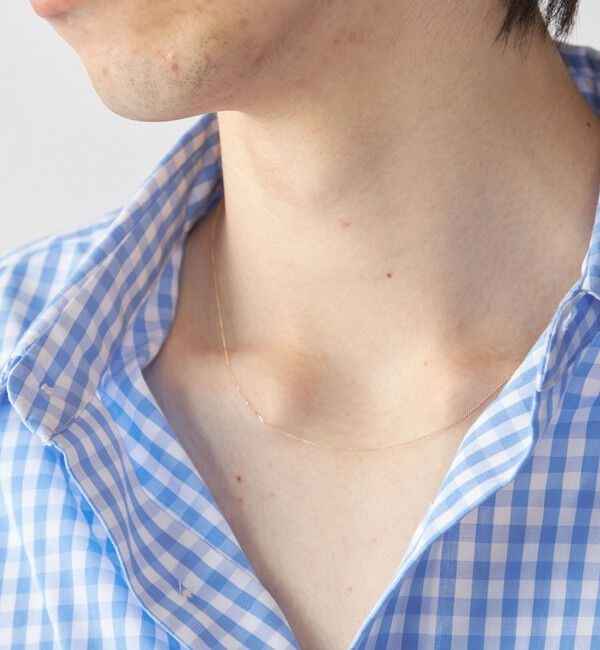 SHIPS「City Ambient Products: K10YG PLANER CHAIN NECKLACE」|ネックレス|