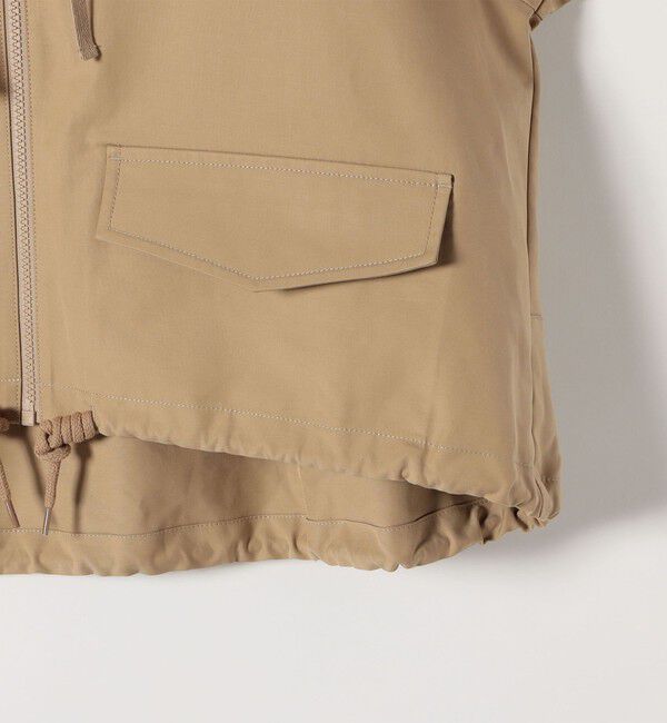 quaranciel「quaranciel:〈手洗い可能〉ギャザー スタンドカラー ドロスト ショート ブルゾン」|ブルゾン・スタジャン|