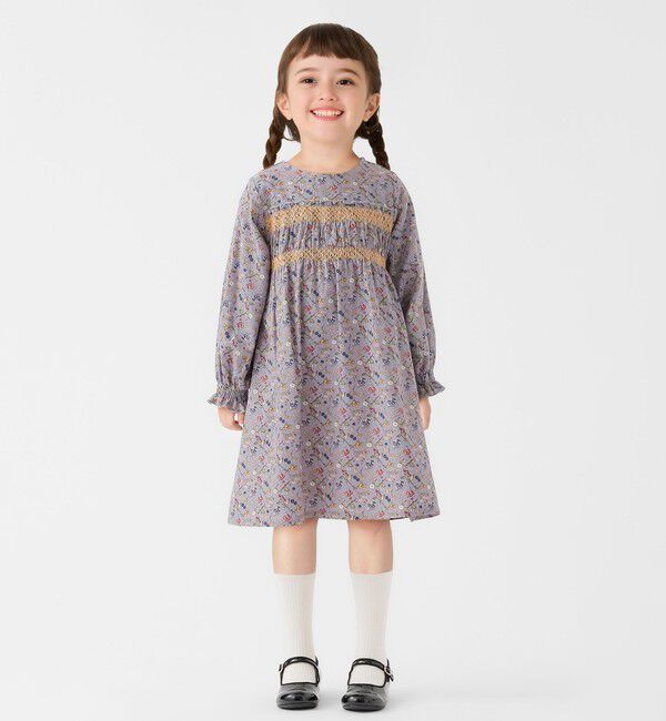 SHIPS Colors 「SHIPS Colors:90～140cm/〈洗濯機可能〉スモッキング フラワーワンピース◇」|ワンピース|