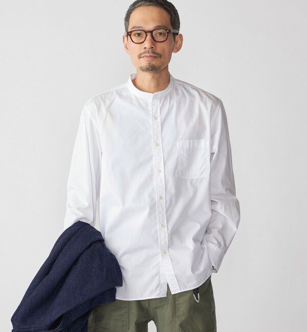 SHIPS「SHIPS: バンドカラー ブロード シャツ ロングスリーブ」|シャツ・ブラウス|