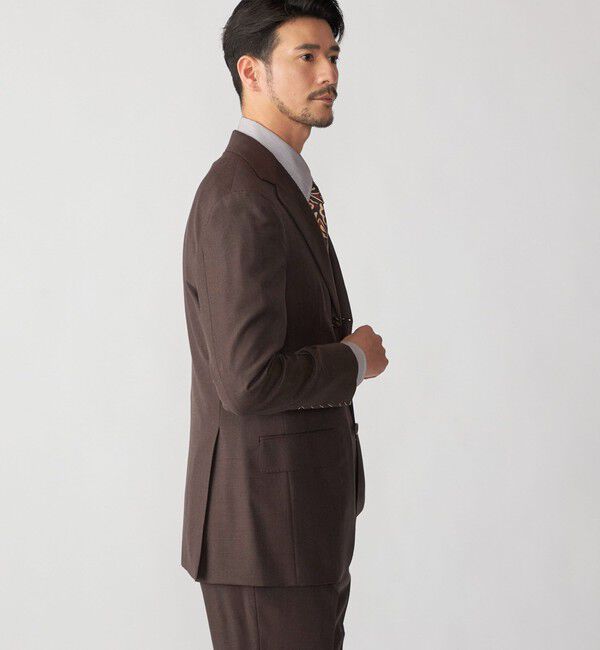 SHIPS「Valditaro: ウール ブラウン ソリッド スーツ」|スーツ|