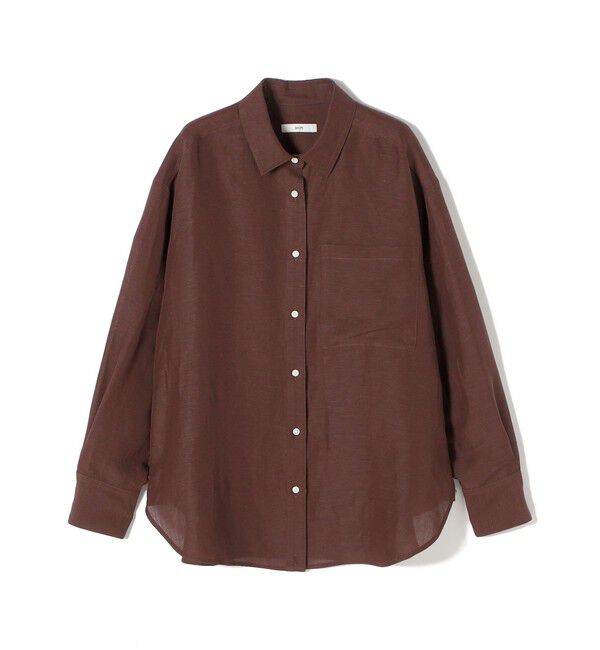 SHIPS for women「《一部追加予約》〈手洗い可能〉IMPERIAL LINEN 混 オーバー サイズ シャツ」|シャツ・ブラウス|