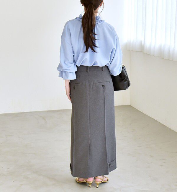 quaranciel「quaranciel:〈洗濯機可能〉フリルカラー リボン ギャザースリーブ ブラウス」|シャツ・ブラウス|