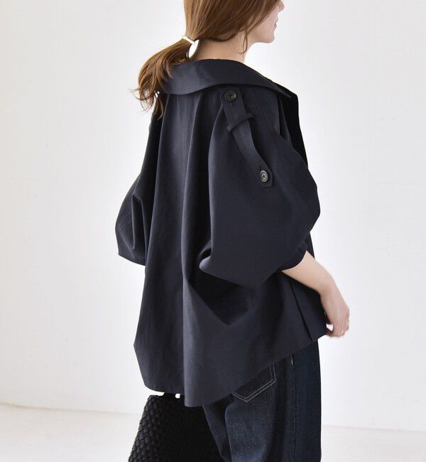 quaranciel「《一部追加予約》quaranciel: ドルマンスリーブ ショート トレンチ コート」|トレンチコート|
