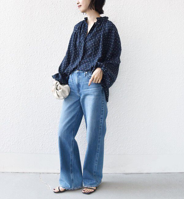 SHIPS for women「〈手洗い可能〉ドット リボン デザイン 長袖 ブラウス」|シャツ・ブラウス|