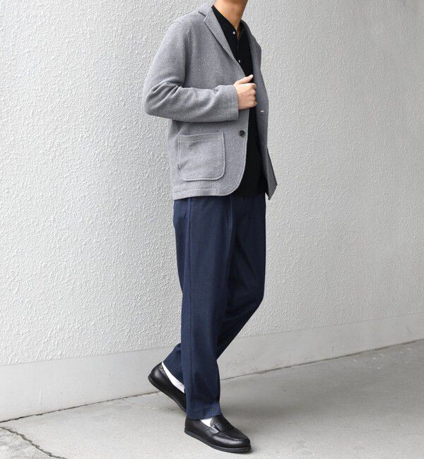 SHIPS any「SHIPS any:〈洗濯機可能〉TEXBRID(R) リネン混 タックハニカム ニット ジャケット◇」|テーラードジャケット|