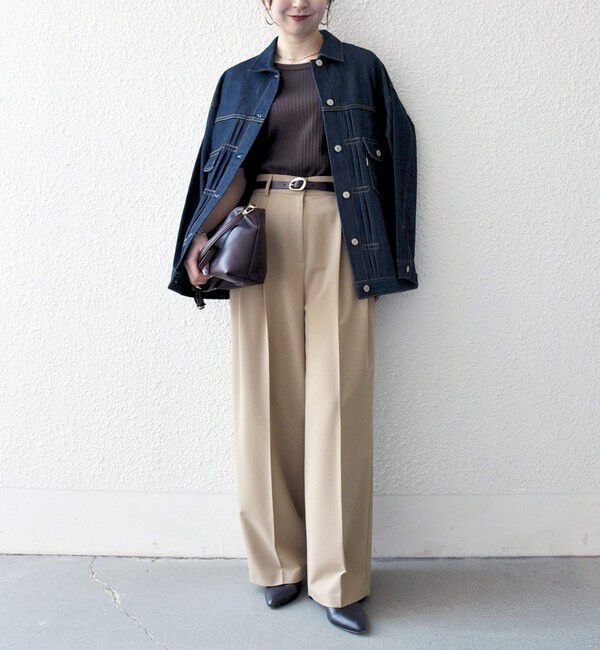 SHIPS any「《一部追加予約》SHIPS any:〈手洗い可能〉2タック ワイド パンツ」|スラックス|