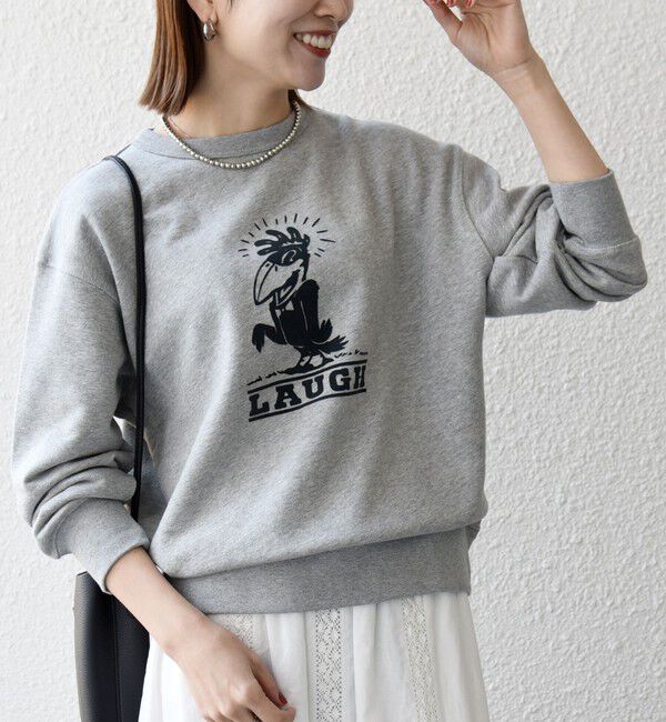 SHIPS any「《一部追加予約》【SHIPS any別注】THE KNiTS:〈洗濯機可能〉ロゴ プリント スウェット 26SS」|スウェット・ジャージ|ライトグレー