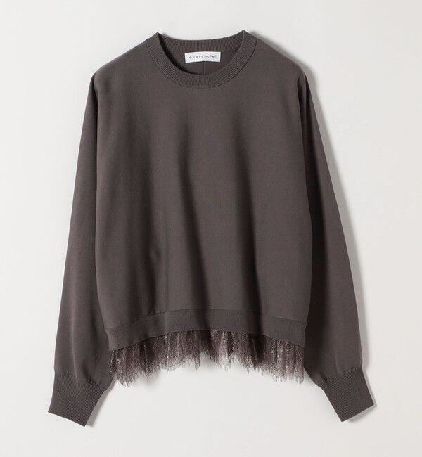 quaranciel「quaranciel:〈手洗い可能〉レースヘム ドルマン ニット プルオーバー」|ニット・セーター|