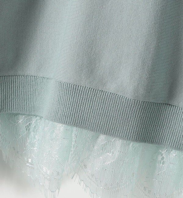 quaranciel「quaranciel:〈手洗い可能〉レースヘム ドルマン ニット プルオーバー」|ニット・セーター|