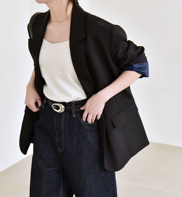 quaranciel「quaranciel:〈手洗い可能〉ウーステッド テーラード オーバー ジャケット（セットアップ対応）」|テーラードジャケット|