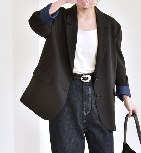 quaranciel「quaranciel:〈手洗い可能〉ウーステッド テーラード オーバー ジャケット（セットアップ対応）」|テーラードジャケット|