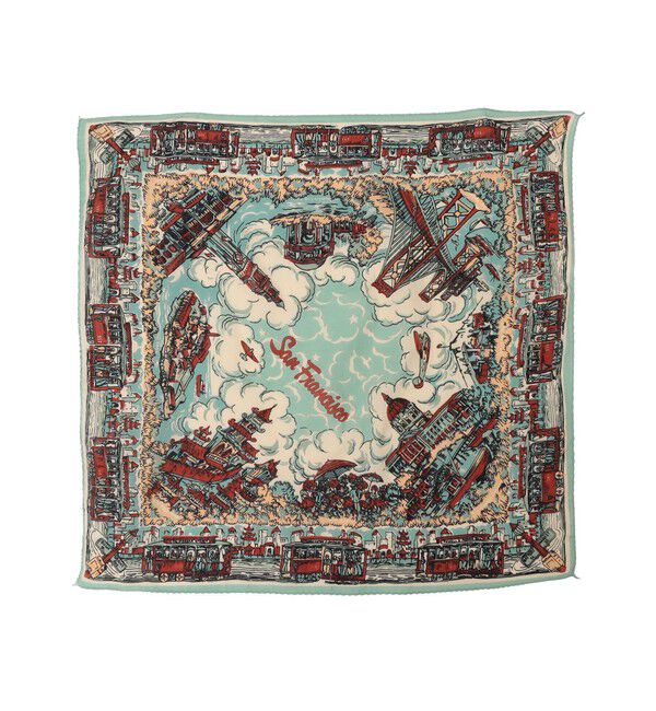 SHIPS any「BINDU: マップ バンダナ 26SS」|バンダナ・スカーフ|ライトブルー