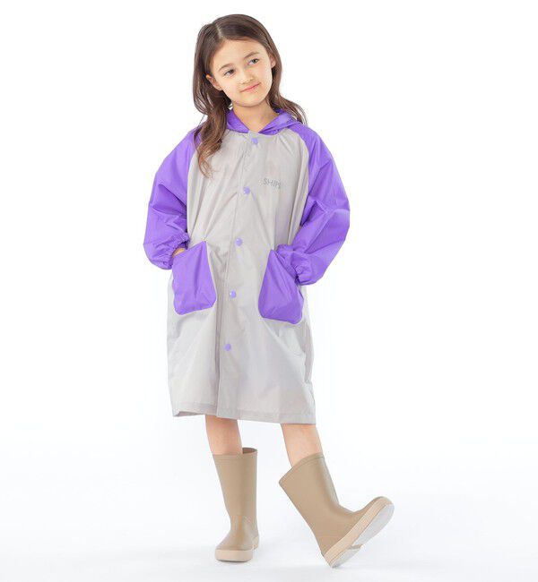 SHIPS KIDS「SHIPS KIDS:マルチカラー レインコート」|レインコート|パープル系