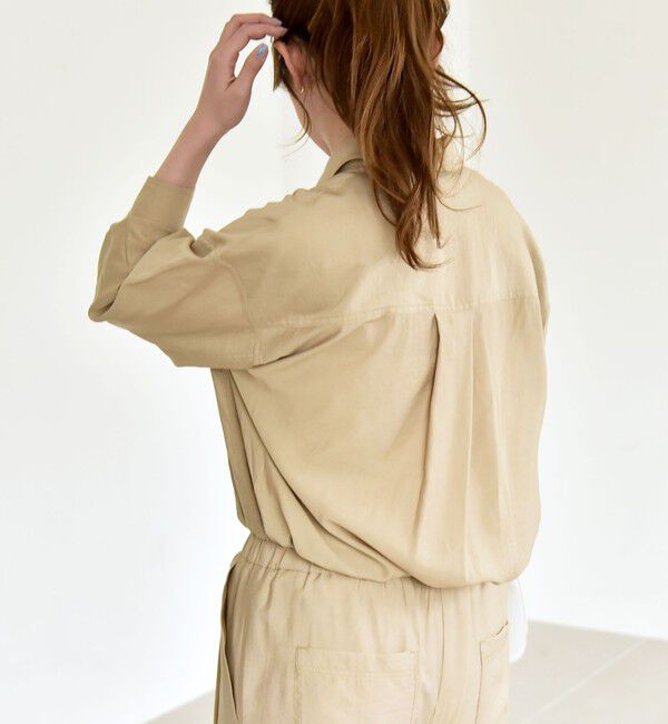 quaranciel「quaranciel:〈洗濯機可能〉ドロスト コンパクト ポケット レギュラー シャツ」|シャツ・ブラウス|