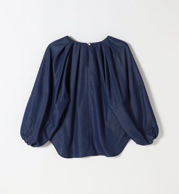quaranciel「quaranciel:〈洗濯機可能〉ツイル スキッパー ボリューム ブラウス」|シャツ・ブラウス|