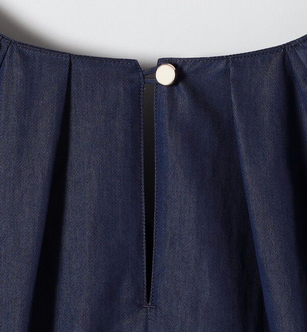 quaranciel「quaranciel:〈洗濯機可能〉ツイル スキッパー ボリューム ブラウス」|シャツ・ブラウス|