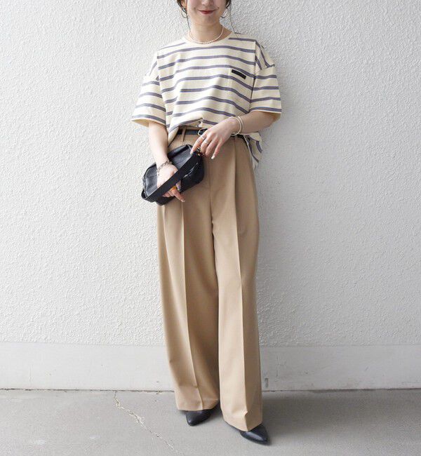 SHIPS any「SHIPS any:〈洗濯機可能〉マルチボーダー ワイド TEE」|Tシャツ・カットソー|