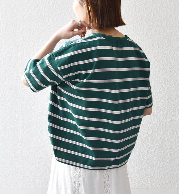 SHIPS any「SHIPS any:〈洗濯機可能〉マルチボーダー ワイド TEE」|Tシャツ・カットソー|