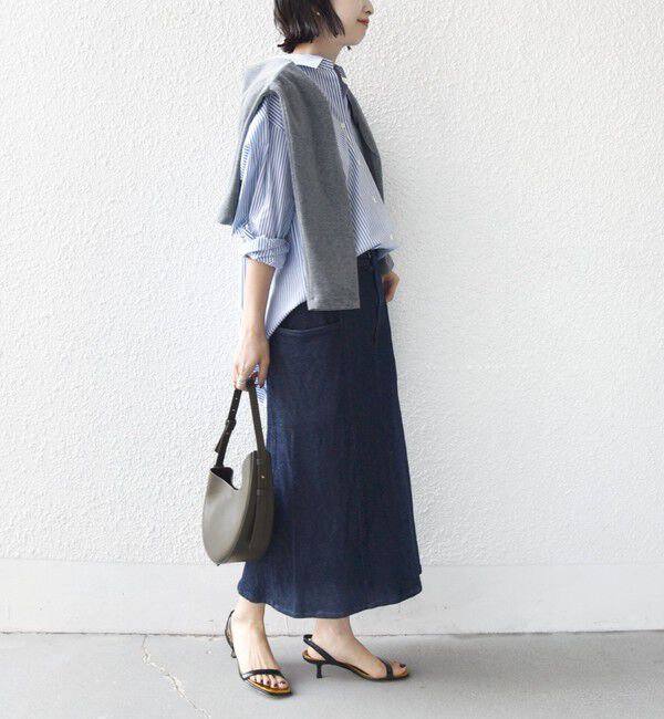 SHIPS for women「〈手洗い可能〉ルーズ デニム サイド ポケット スカート」|スカート|