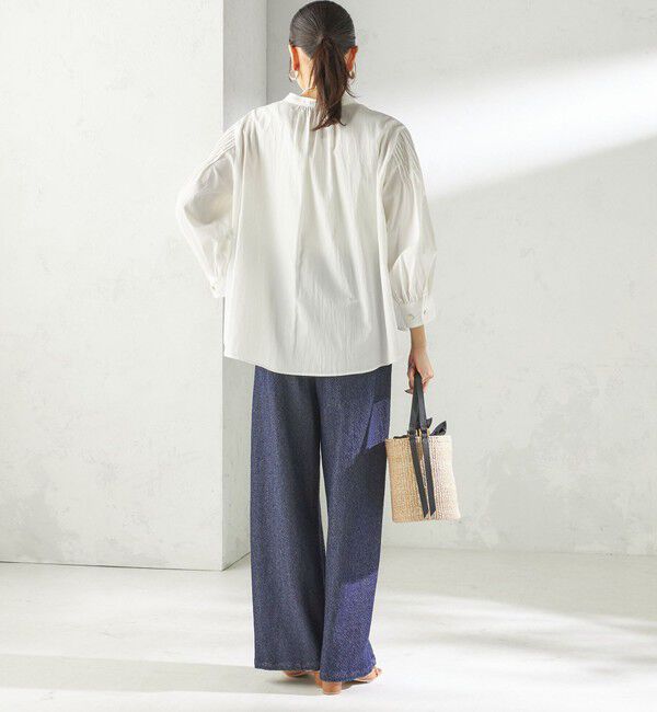 SHIPS for women「〈手洗い可能〉ルーズ デニム ポケット デザイン パンツ」|デニム|