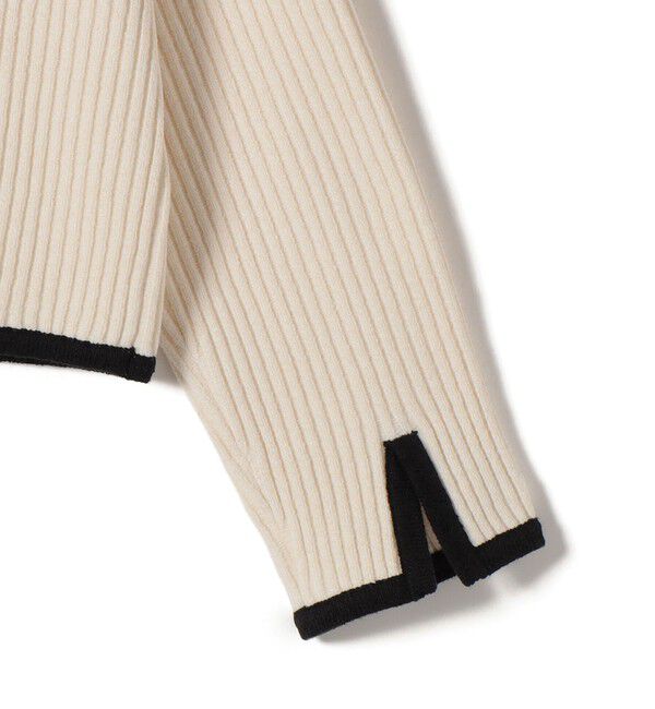 SHIPS for women「〈手洗い可能〉綿混 ウェーブ モール リブ 配色 カーディガン」|カーディガン|