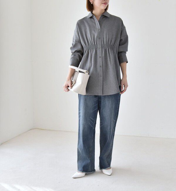 quaranciel「quaranciel:〈洗濯機可能〉ギャザー シャツ & イージー パンツ セットアップ」|その他|