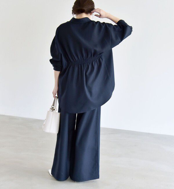 quaranciel「quaranciel:〈洗濯機可能〉ギャザー シャツ & イージー パンツ セットアップ」|その他|