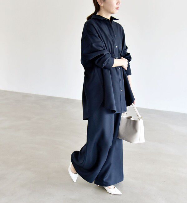 quaranciel「quaranciel:〈洗濯機可能〉ギャザー シャツ & イージー パンツ セットアップ」|その他|