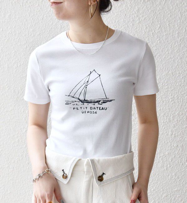 SHIPS any「【SHIPS any別注】PETIT BATEAU: ロゴ プリント コンパクト TEE 26SS」|Tシャツ・カットソー|