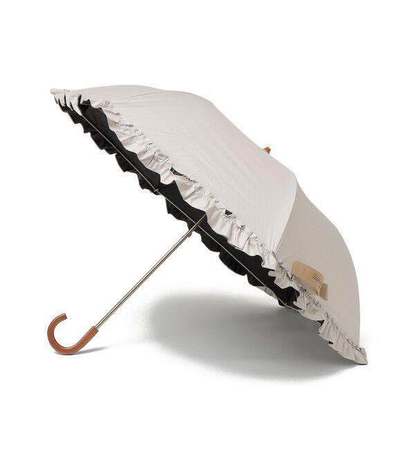 SHIPS Colors 「assa:BODYWRAP フリル 折り畳み傘 (晴雨兼用・親骨55cm)◇」|傘|オフホワイト