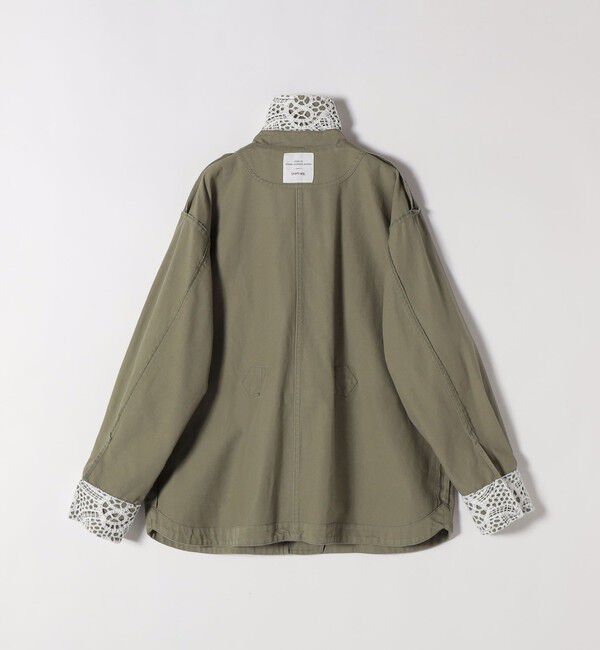 SHIPS any「SHIPS any:〈洗濯機可能〉コットン レース 切替 ミリタリー ジャケット ブルゾン」|ブルゾン・スタジャン|