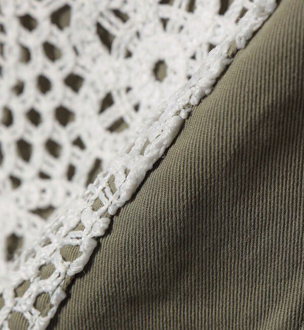 SHIPS any「SHIPS any:〈洗濯機可能〉コットン レース 切替 ミリタリー ジャケット ブルゾン」|ブルゾン・スタジャン|