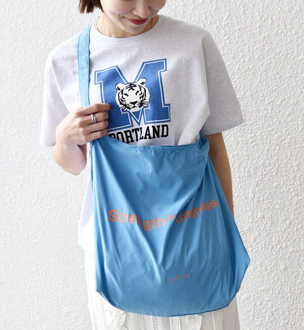 SHIPS any「SHIPS any:〈撥水加工/手洗い可能〉A4 ワンショルダー エコバッグ」|エコバッグ|ブルー