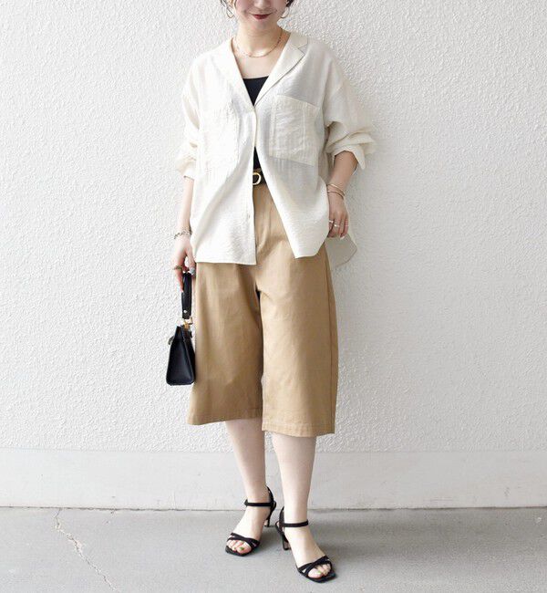 SHIPS any「《追加予約》SHIPS any:〈手洗い可能〉オープン カラー ポケット シャツ」|シャツ・ブラウス|